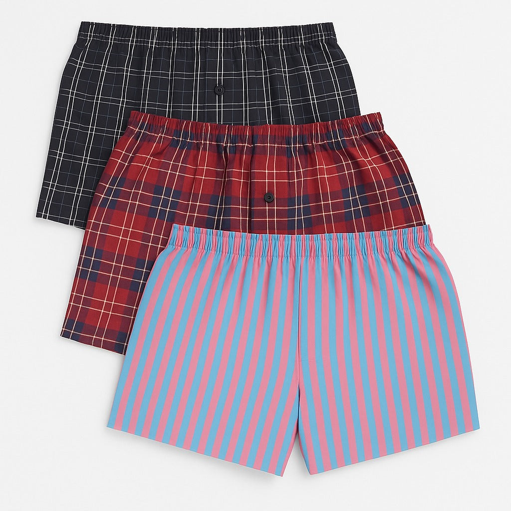 Pack of 3 Premium Woven Boxers